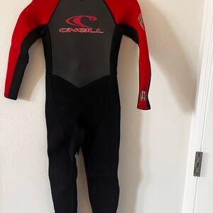 O'Neill Kids Swim Wetsuit - Red and Black, size 8